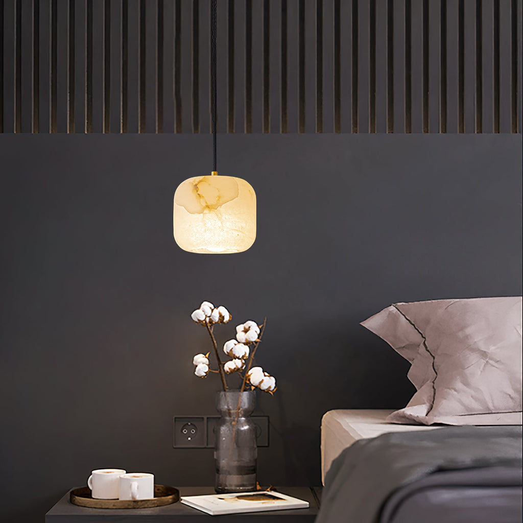 Ember Oak & Co. Alabaster Bedside Pendant Light