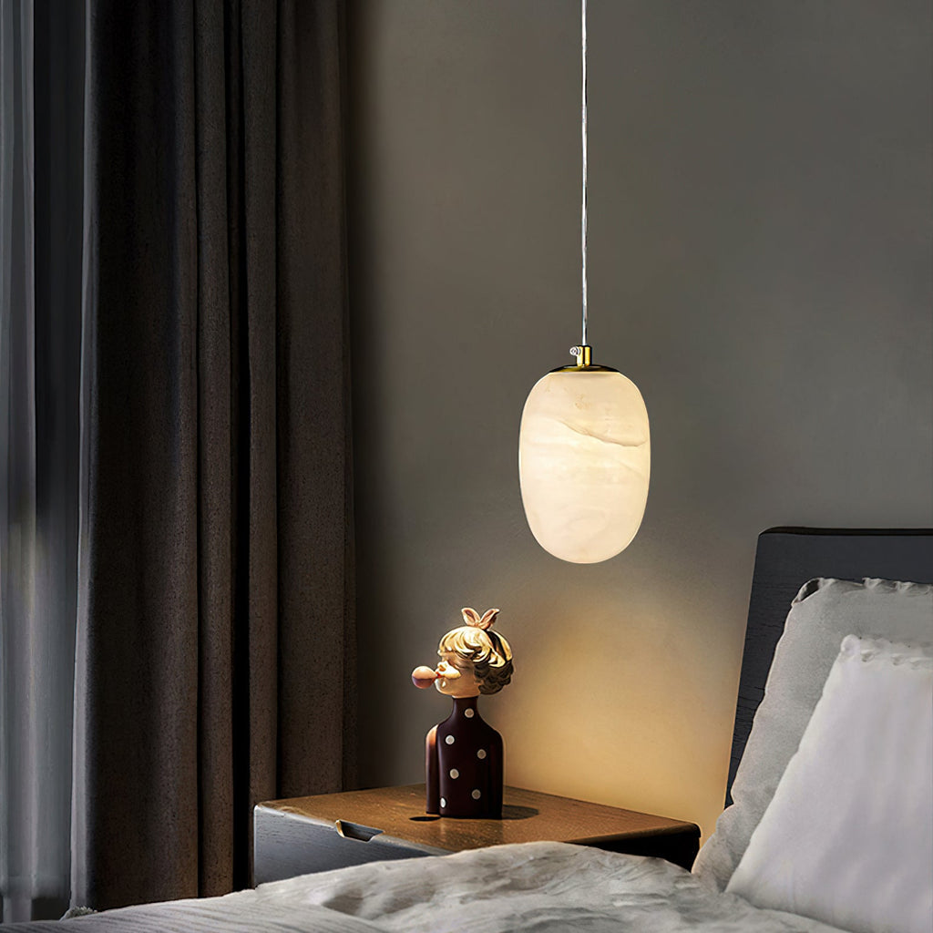 Ember Oak & Co. Alabaster Bedside Pendant Light