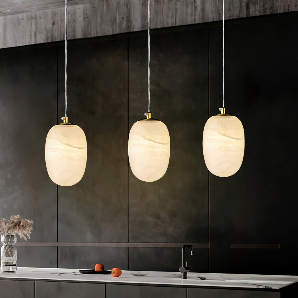 Ember Oak & Co. Alabaster Bedside Pendant Light