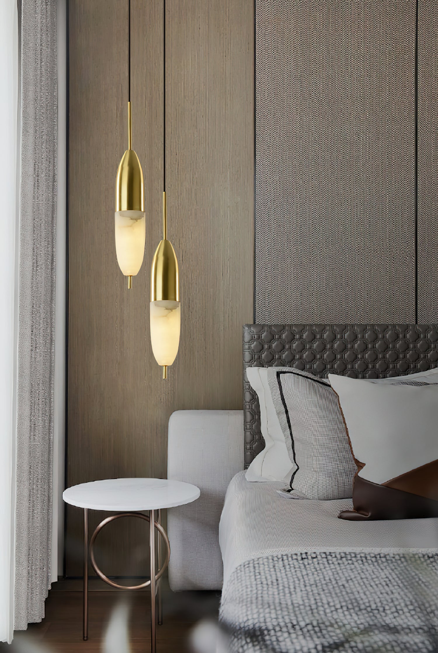 Ember Oak & Co. Alabaster Bolus Pendant Light