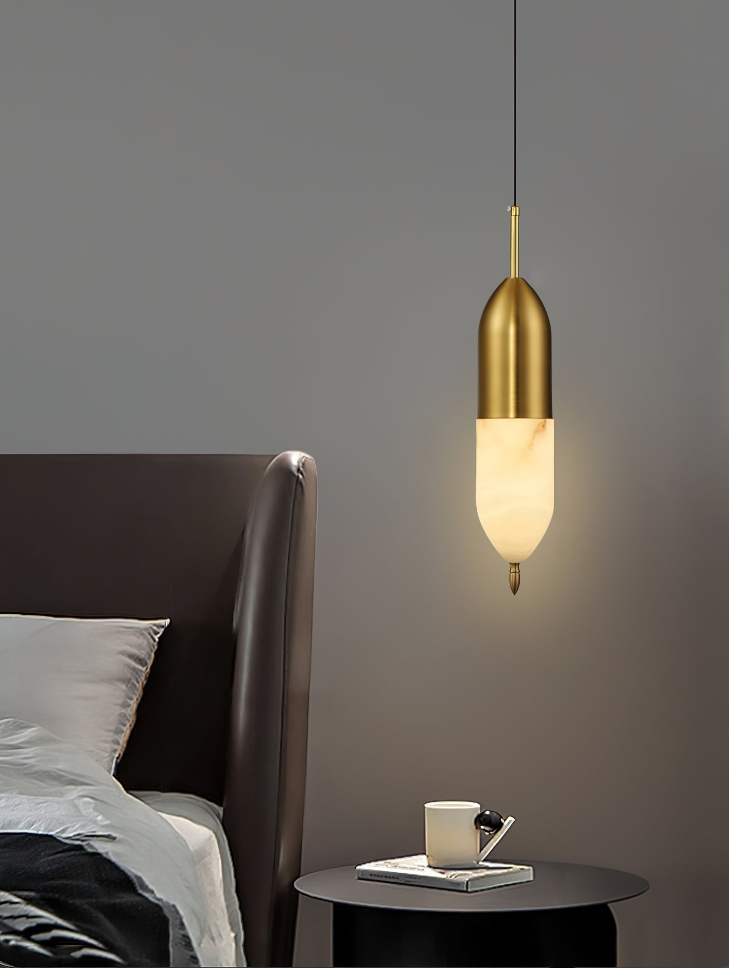 Ember Oak & Co. Alabaster Bolus Pendant Light