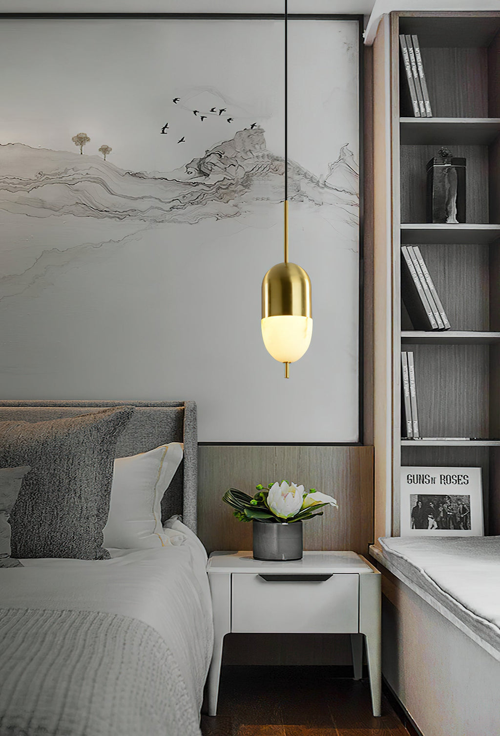 Ember Oak & Co. Alabaster Bolus Pendant Light