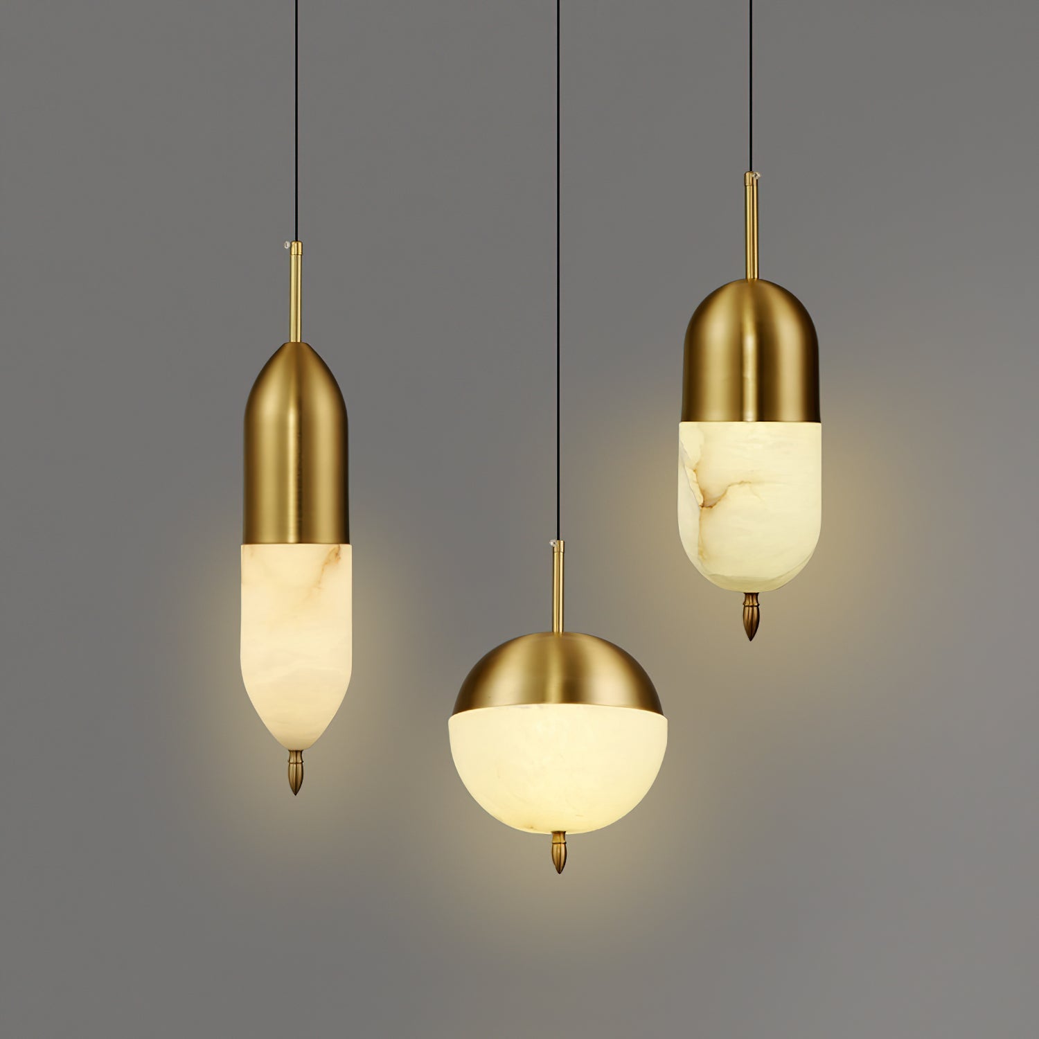Ember Oak & Co. Alabaster Bolus Pendant Light