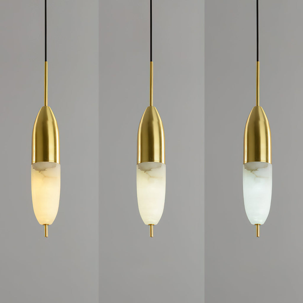 Ember Oak & Co. Alabaster Bolus Pendant Light