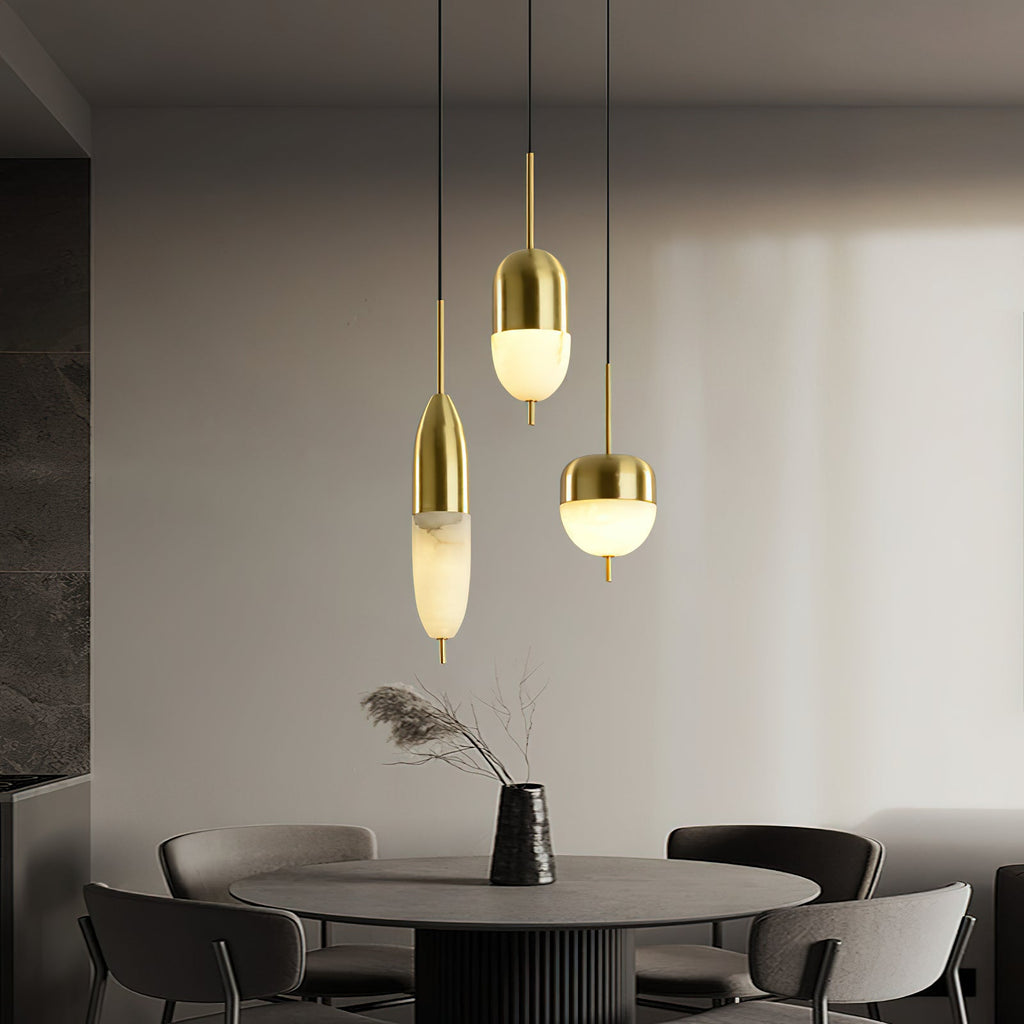 Ember Oak & Co. Alabaster Bolus Pendant Light