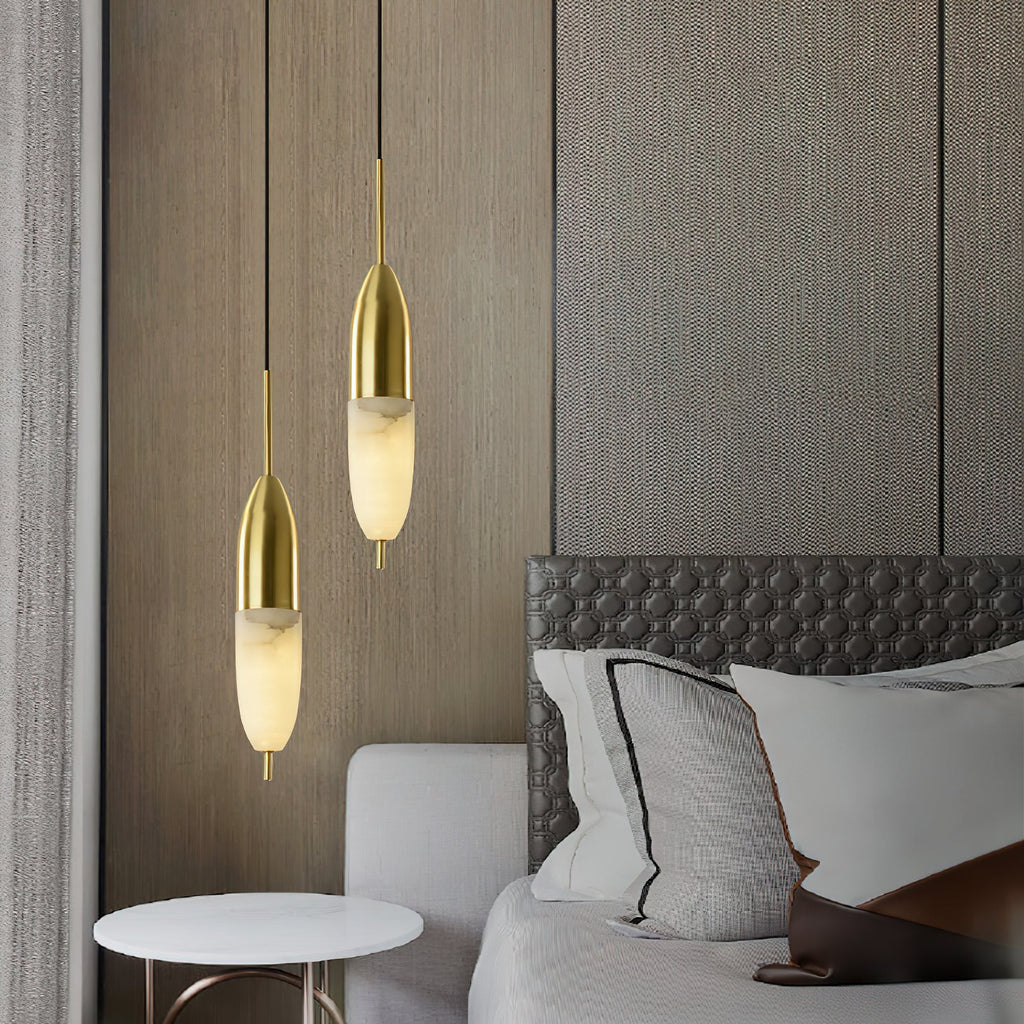 Ember Oak & Co. Alabaster Bolus Pendant Light