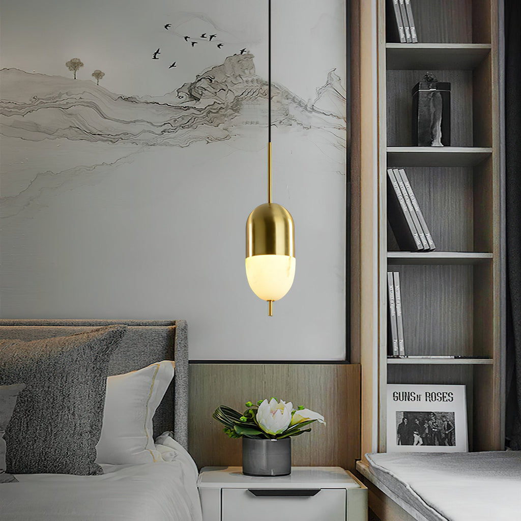 Ember Oak & Co. Alabaster Bolus Pendant Light