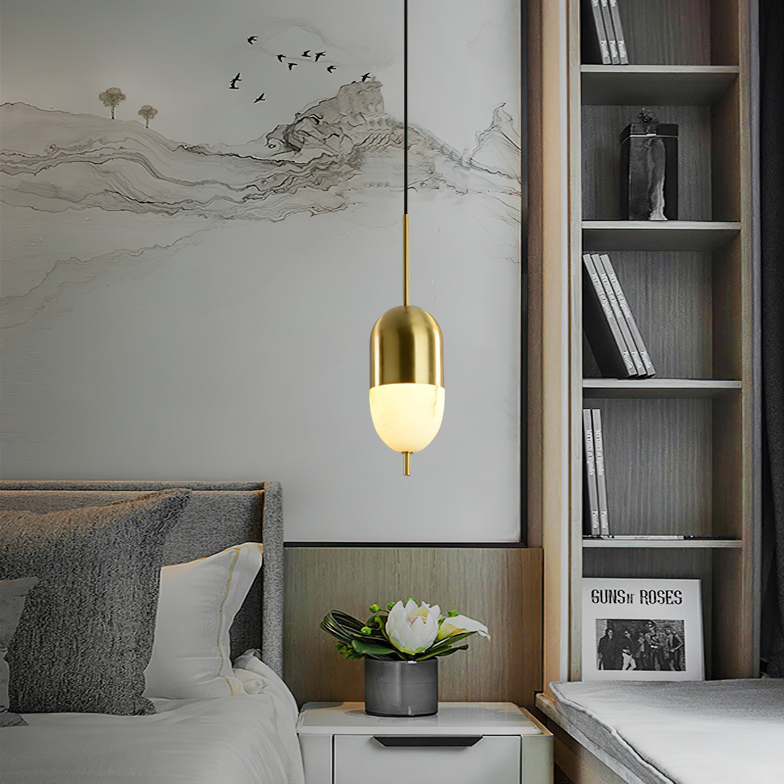 Ember Oak & Co. Alabaster Bolus Pendant Light