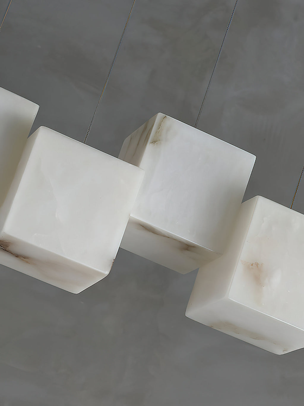 Ember Oak & Co. Alabaster Box Linear Chandelier