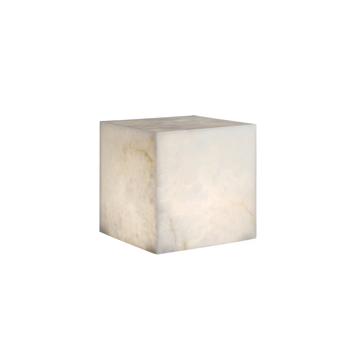 Ember Oak & Co. Alabaster Cubic Table Lamp