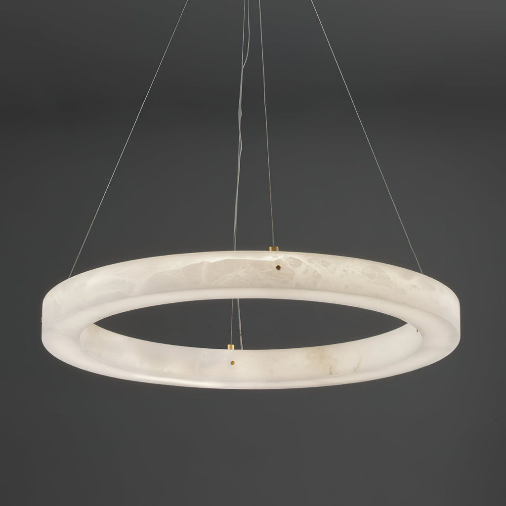 Ember Oak & Co. Alabaster Alabaster Ring Chandelier