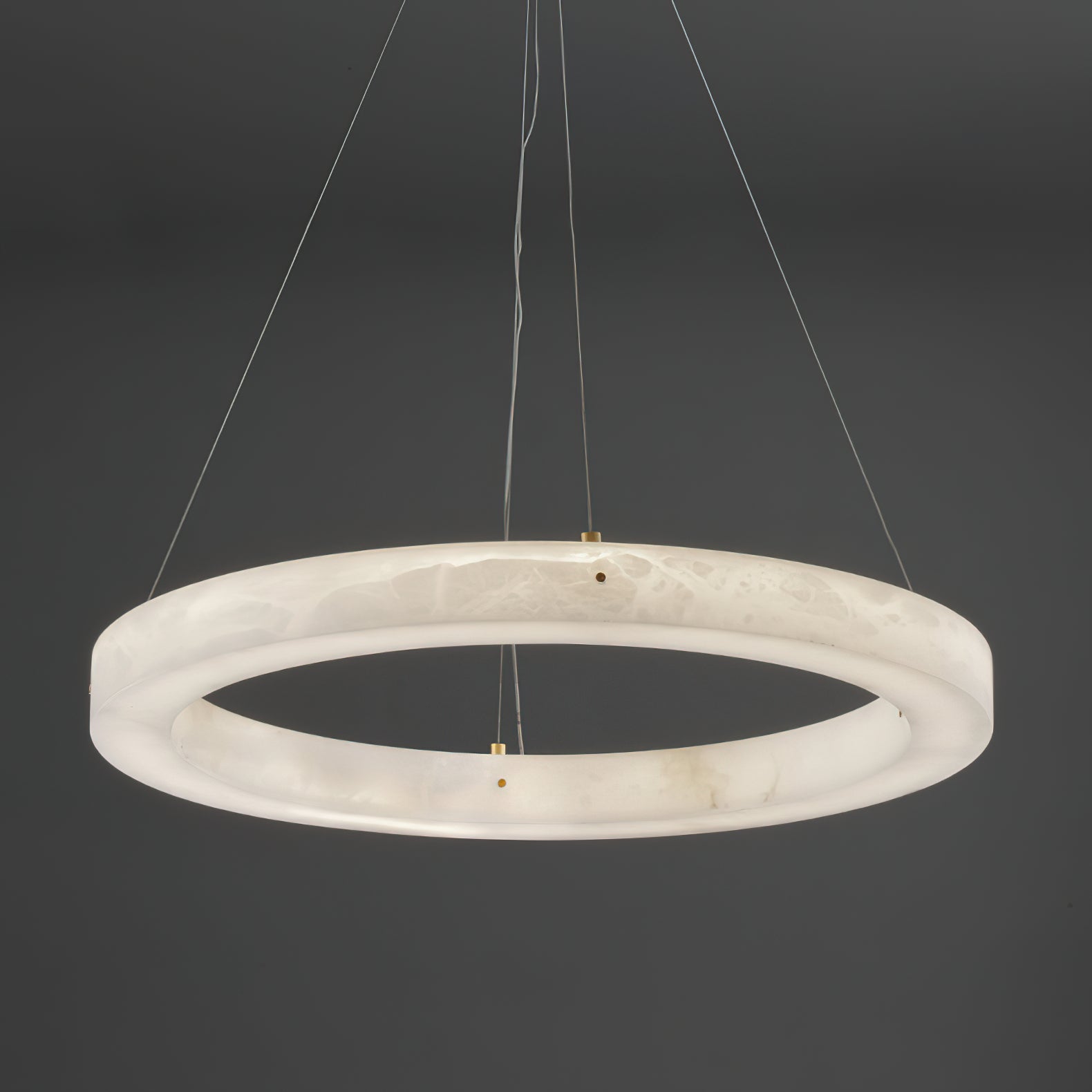 Ember Oak & Co. Alabaster Alabaster Ring Chandelier