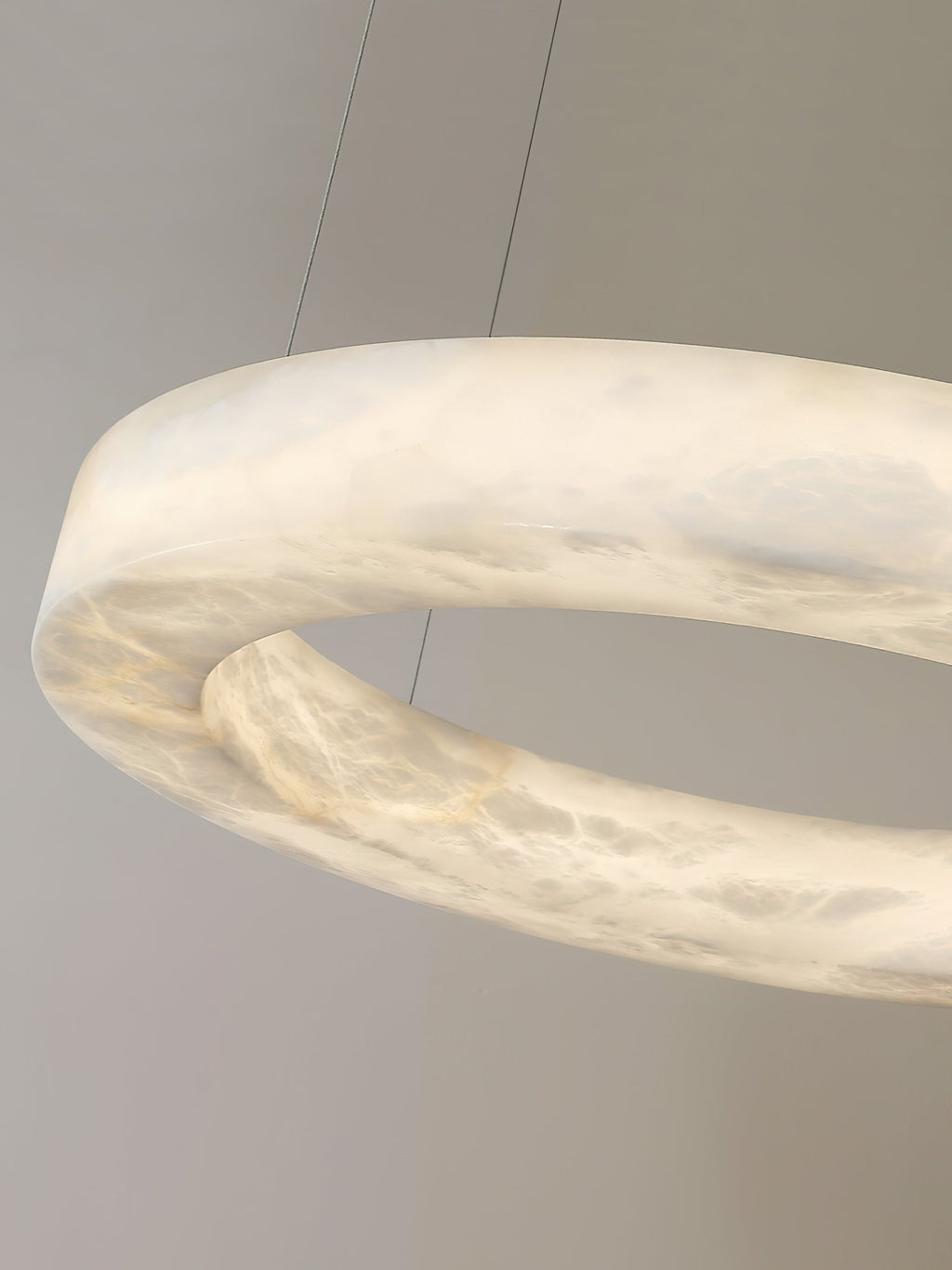 Ember Oak & Co. Alabaster Alabaster Ring Chandelier