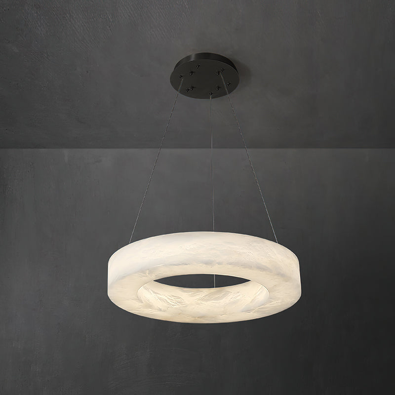 Ember Oak & Co. Alabaster Alabaster Ring Chandelier