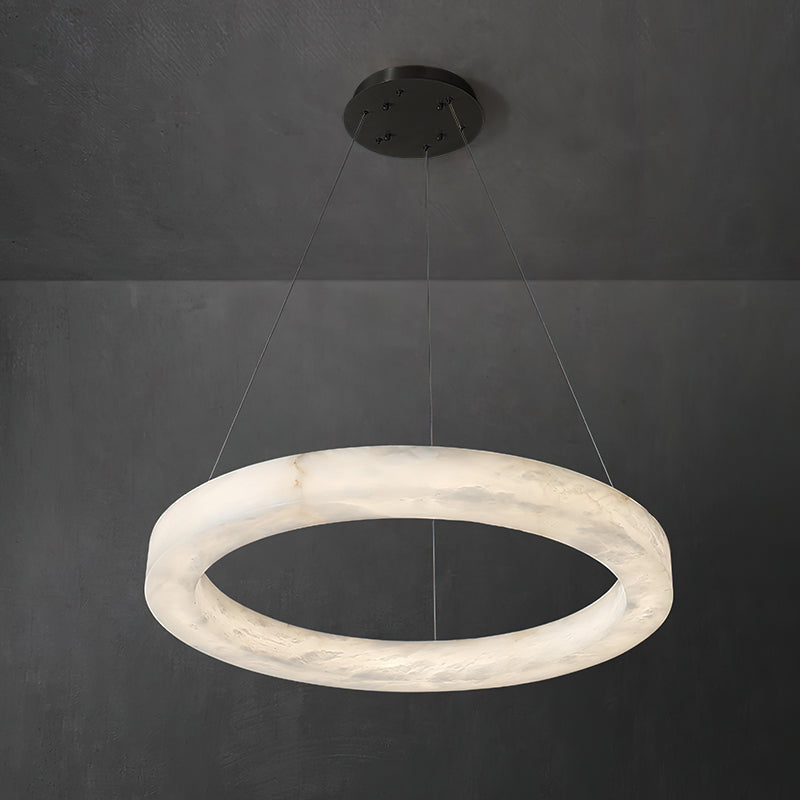 Ember Oak & Co. Alabaster Alabaster Ring Chandelier
