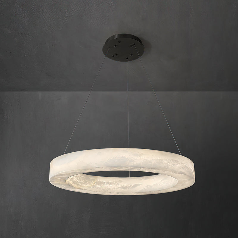 Ember Oak & Co. Alabaster Alabaster Ring Chandelier