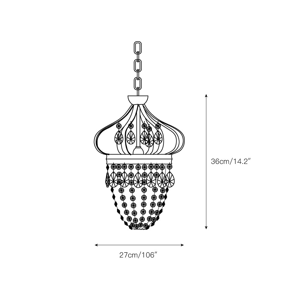 Ember Oak & Co. Abella Crystal Teardrop LED Chandelier