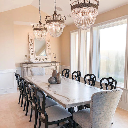 Ember Oak & Co. Abella Crystal Teardrop LED Chandelier