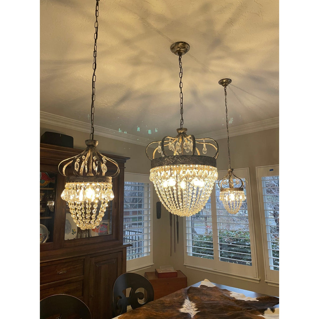 Ember Oak & Co. Abella Crystal Teardrop LED Chandelier