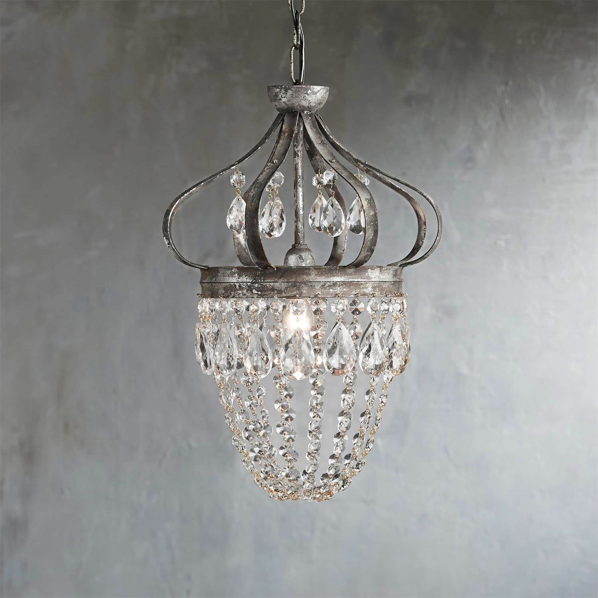 Ember Oak & Co. Abella Crystal Teardrop LED Chandelier