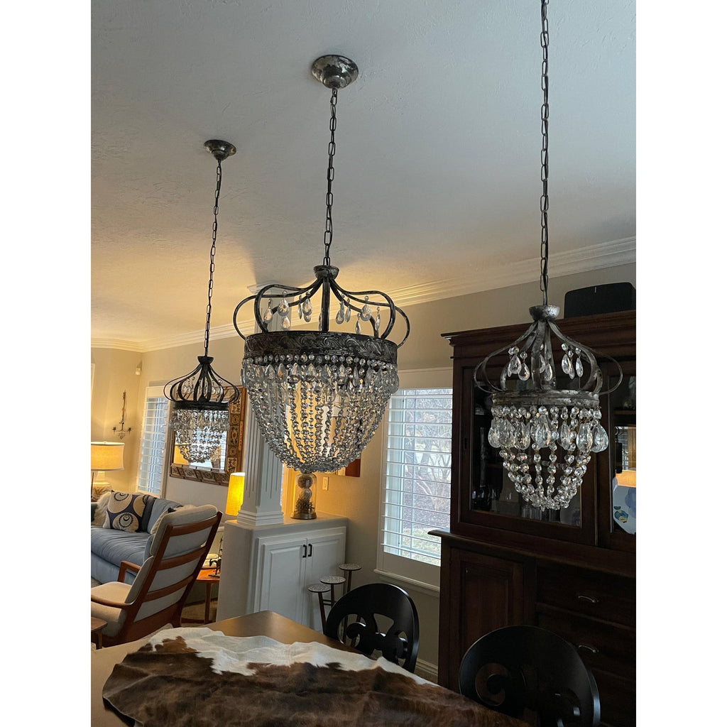 Ember Oak & Co. Abella Crystal Teardrop LED Chandelier