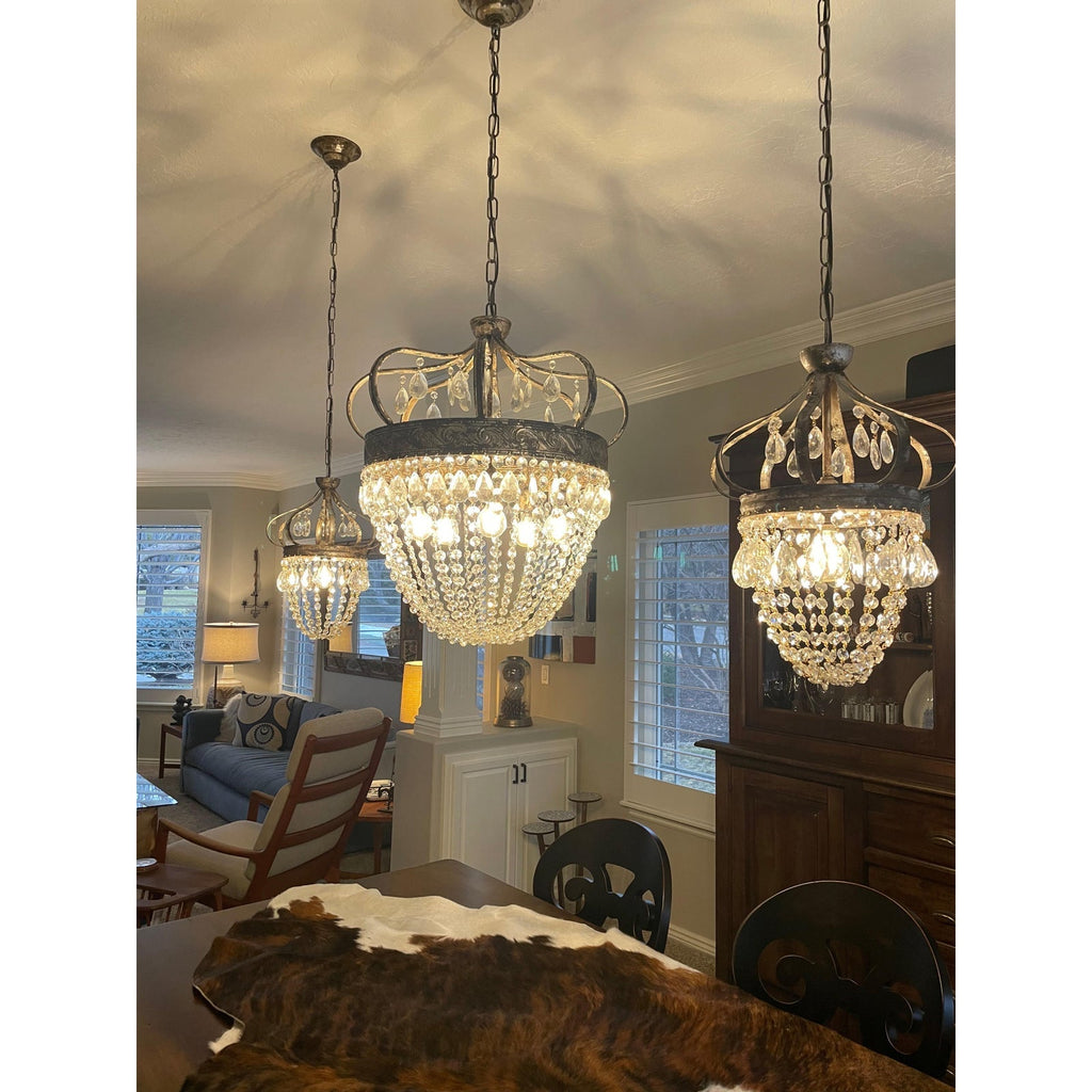 Ember Oak & Co. Abella Crystal Teardrop LED Chandelier