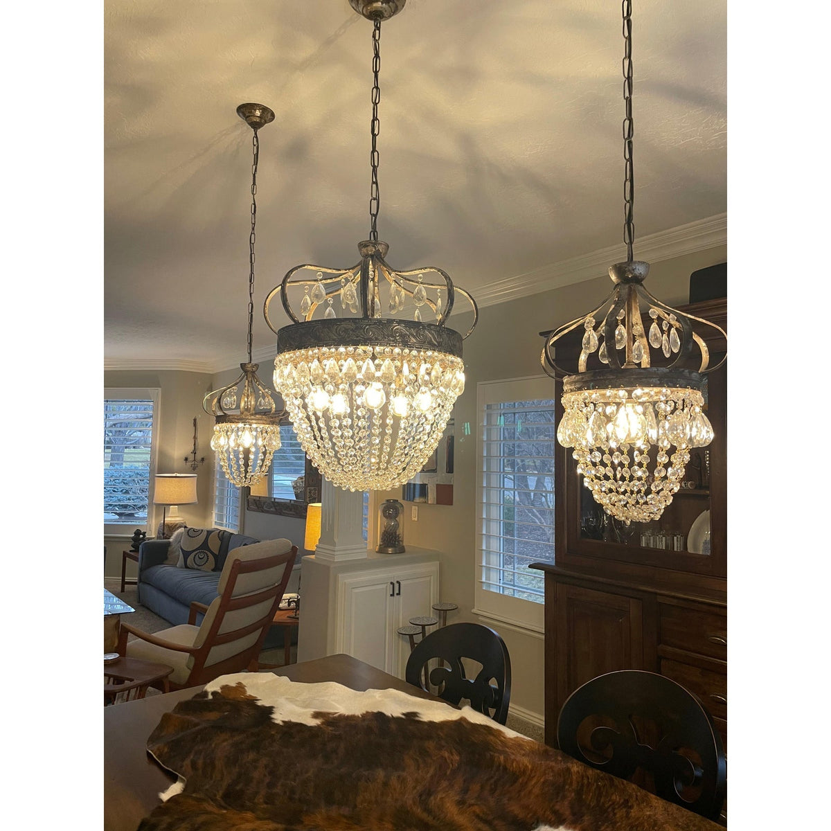Ember Oak & Co. Abella Crystal Teardrop LED Chandelier