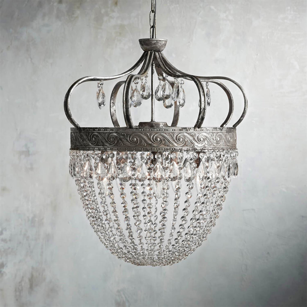 Ember Oak & Co. Abella Crystal Teardrop LED Chandelier