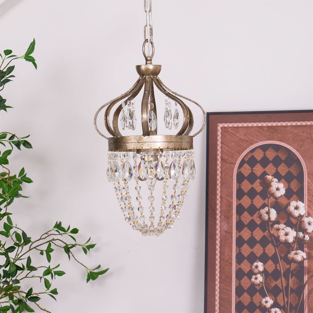 Ember Oak & Co. Abella Crystal Teardrop LED Chandelier