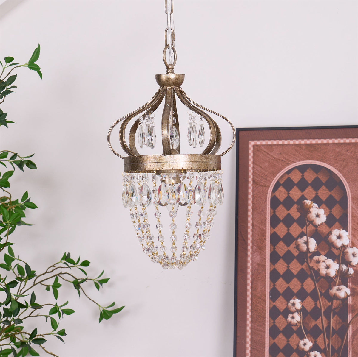 Ember Oak & Co. Abella Crystal Teardrop LED Chandelier