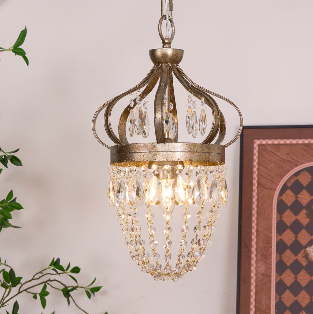 Ember Oak & Co. Abella Crystal Teardrop LED Chandelier