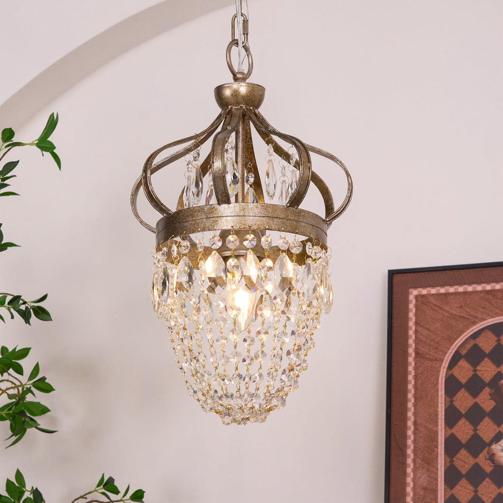 Ember Oak & Co. Abella Crystal Teardrop LED Chandelier