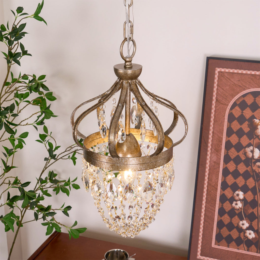 Ember Oak & Co. Abella Crystal Teardrop LED Chandelier