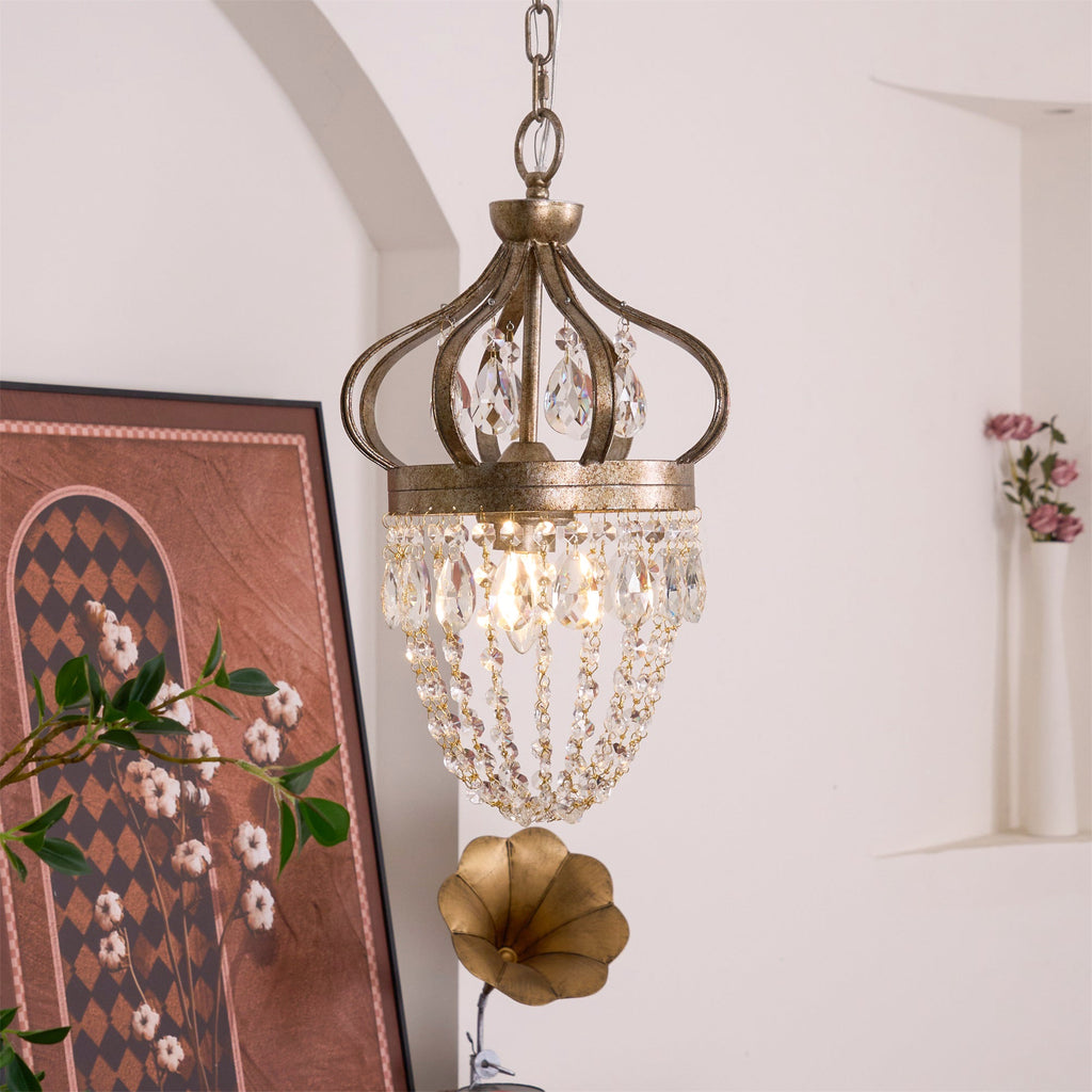 Ember Oak & Co. Abella Crystal Teardrop LED Chandelier