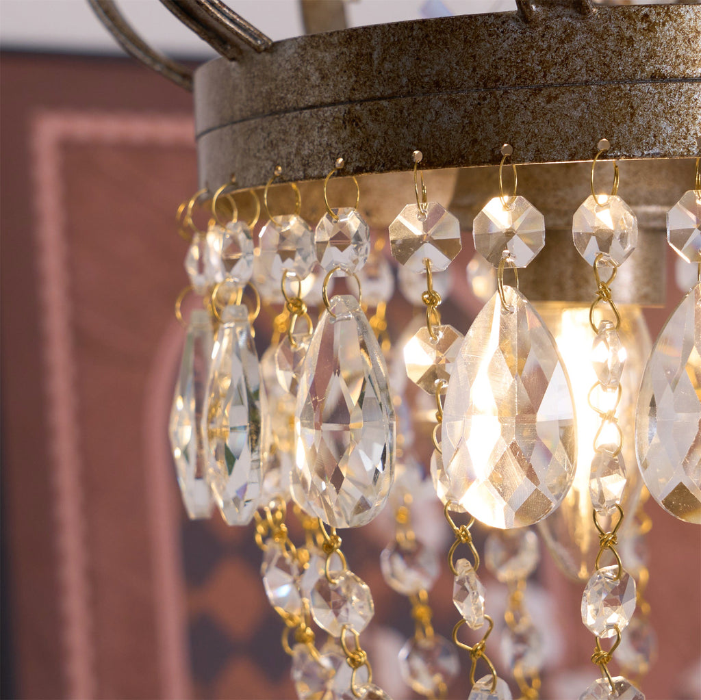 Ember Oak & Co. Abella Crystal Teardrop LED Chandelier