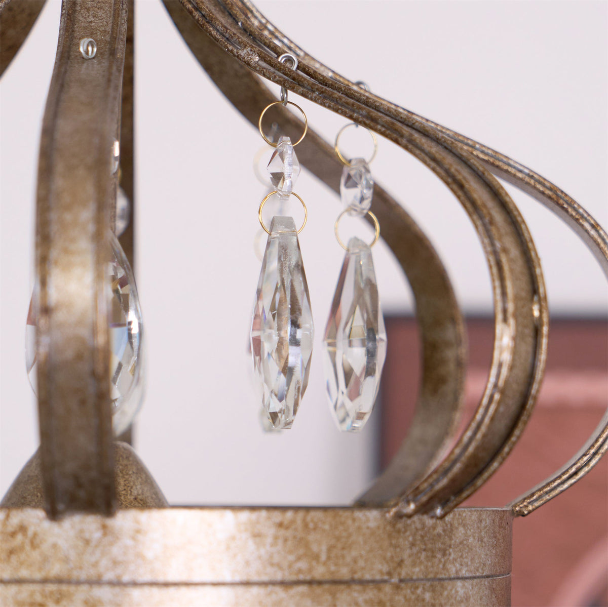 Ember Oak & Co. Abella Crystal Teardrop LED Chandelier