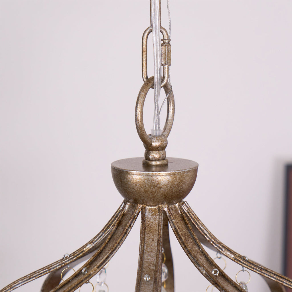 Ember Oak & Co. Abella Crystal Teardrop LED Chandelier