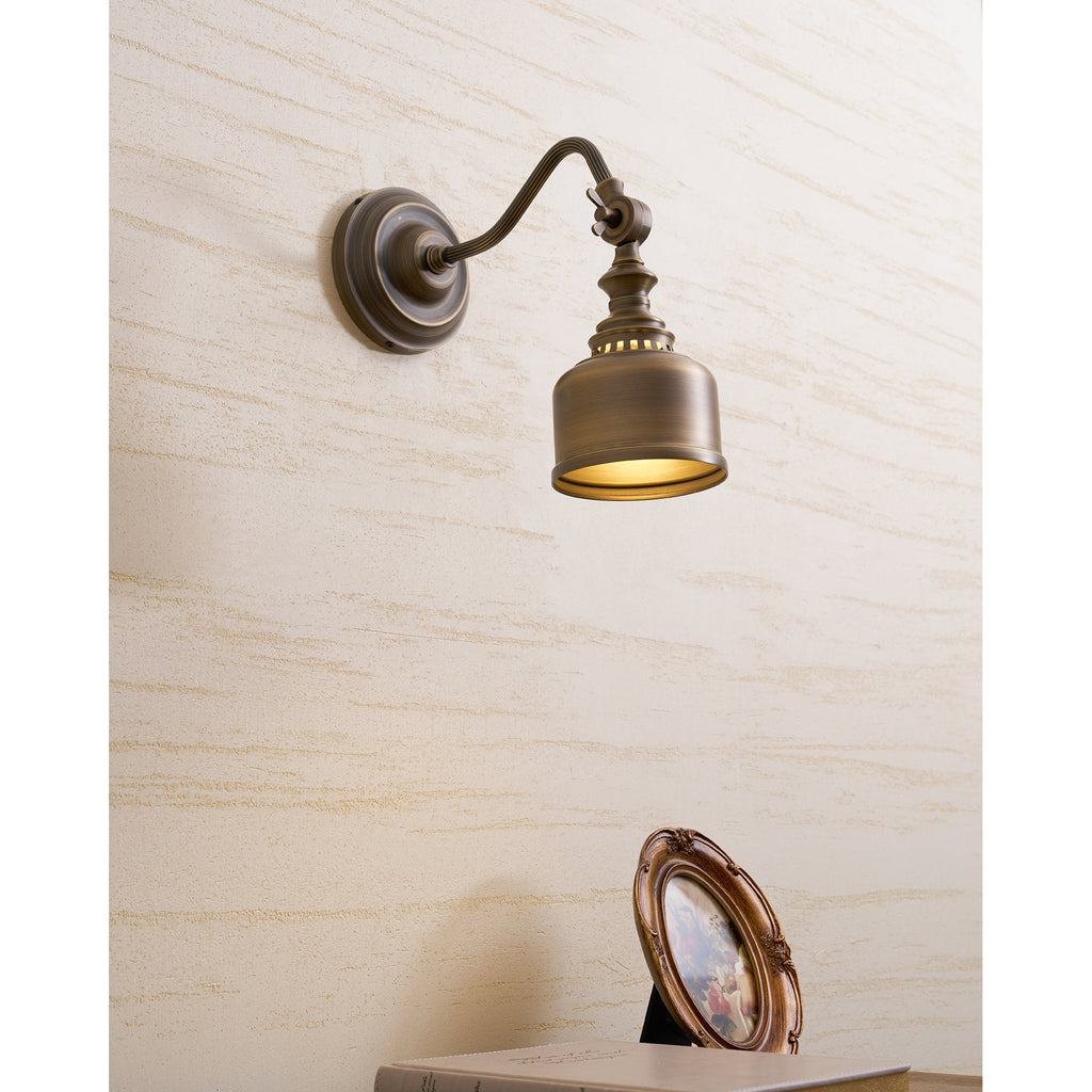 Ember Oak & Co. Addison Gooseneck Wall Lamp — Solid Brass Finish