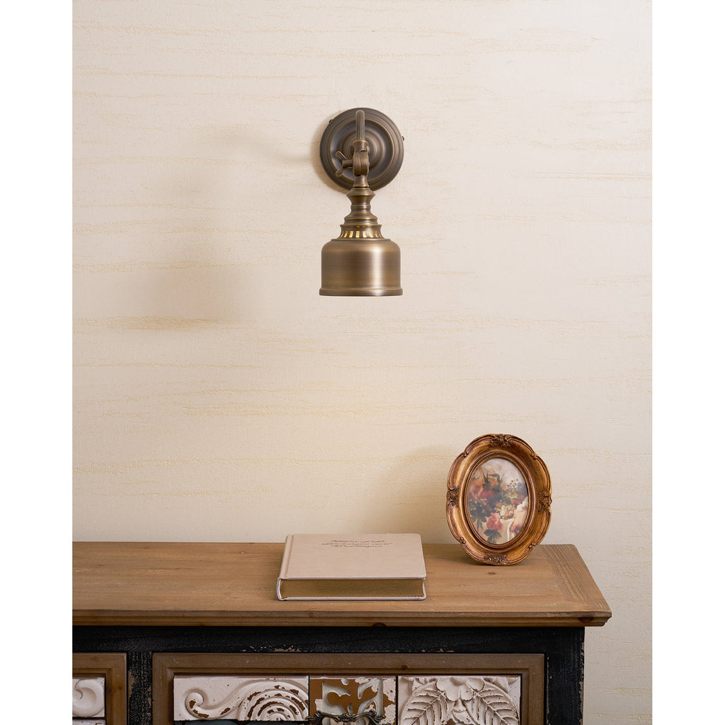 Ember Oak & Co. Addison Gooseneck Wall Lamp — Solid Brass Finish