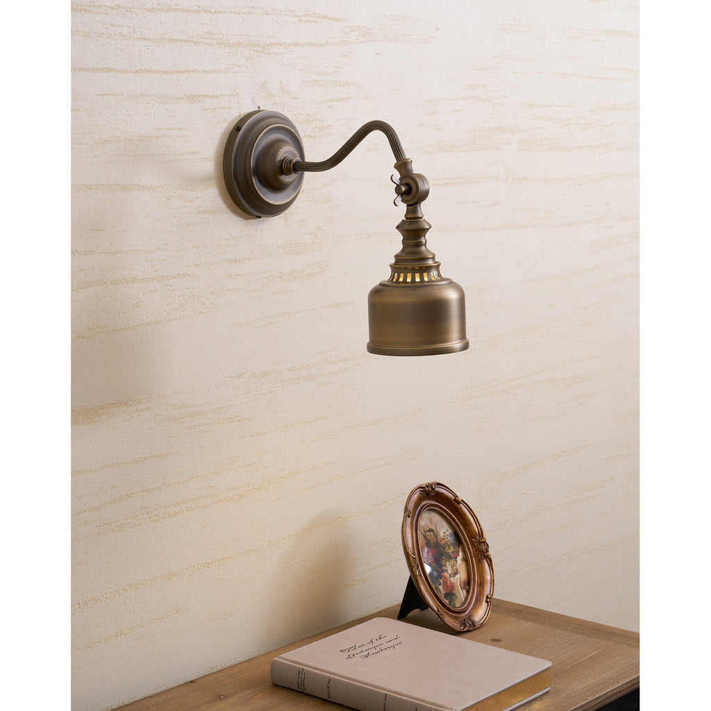 Ember Oak & Co. Addison Gooseneck Wall Lamp — Solid Brass Finish
