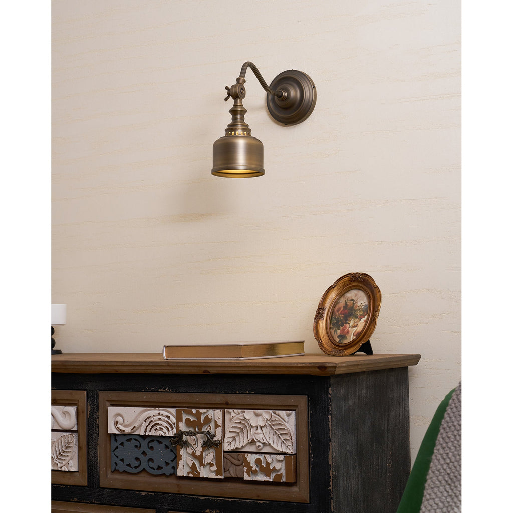Ember Oak & Co. Addison Gooseneck Wall Lamp — Solid Brass Finish