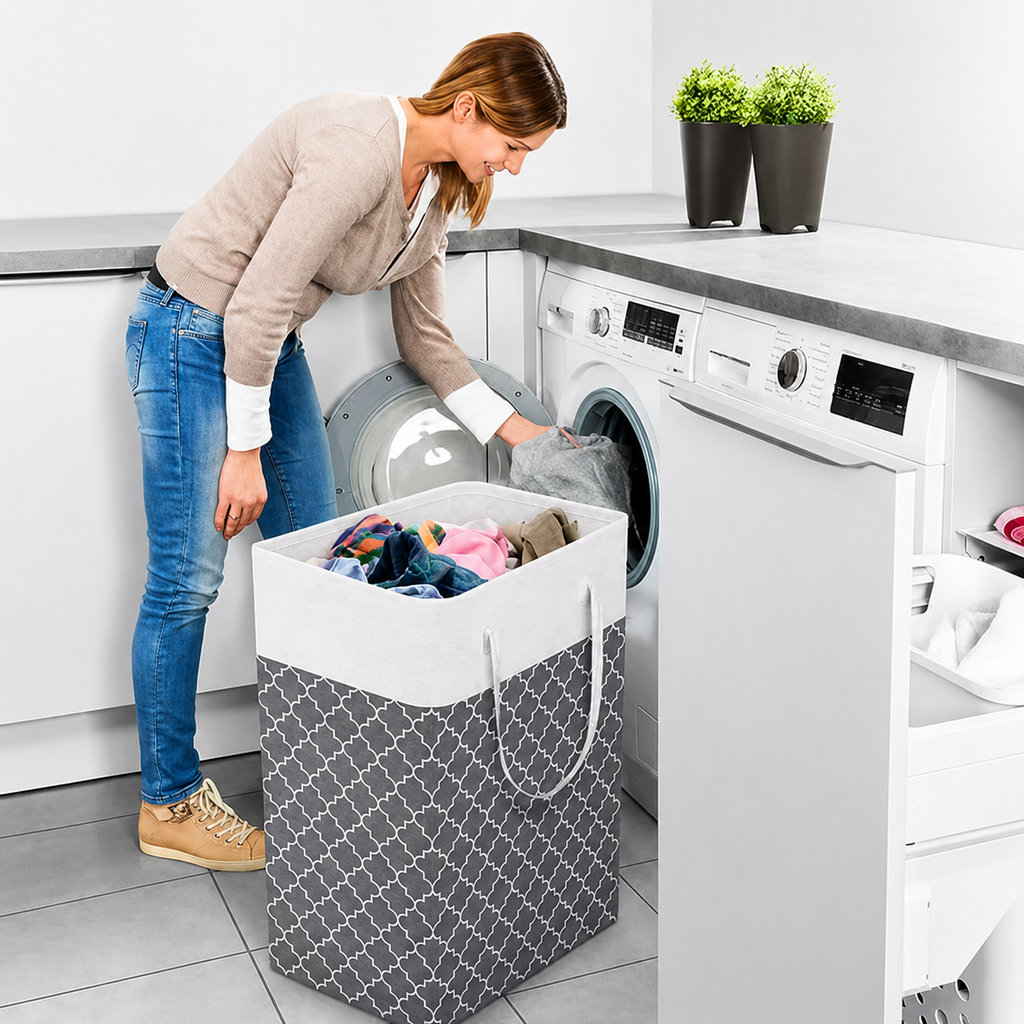 Ember Oak & Co. Lauva 75L Waterproof Foldable Laundry Basket