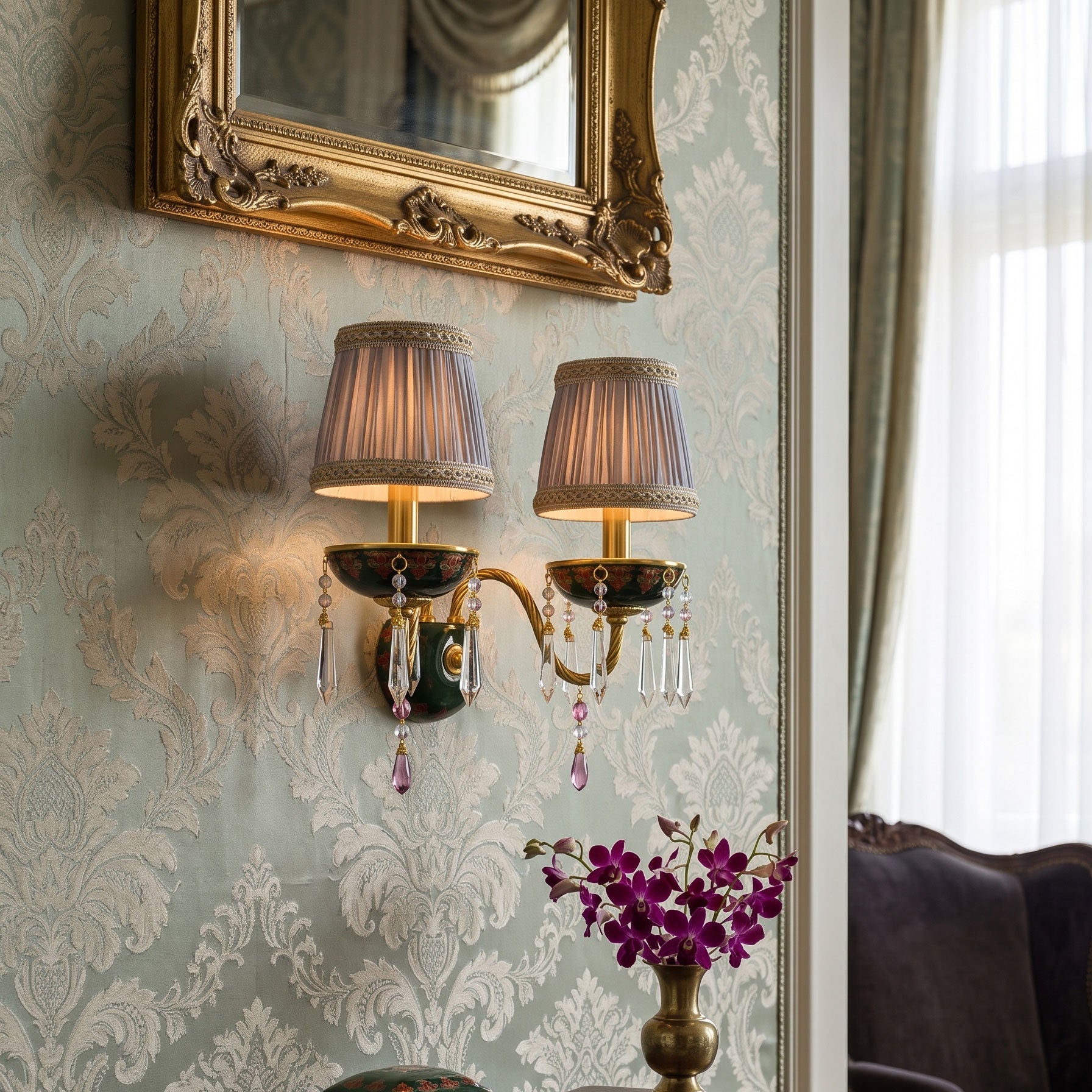 Ember Oak & Co. Adara Wall Sconce — Solid Brass Finish