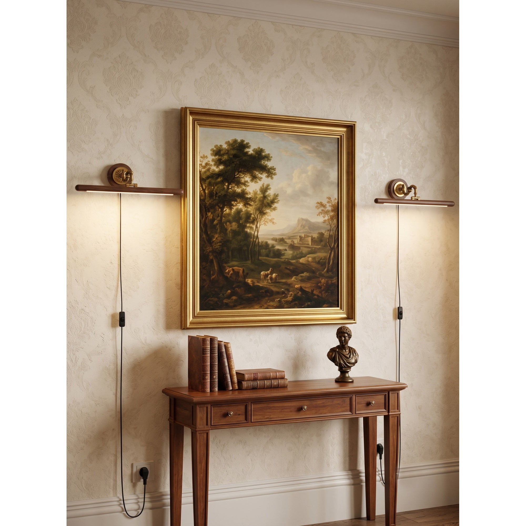 Ember Oak & Co. Adjustable Picture Plug-in Wall Sconce