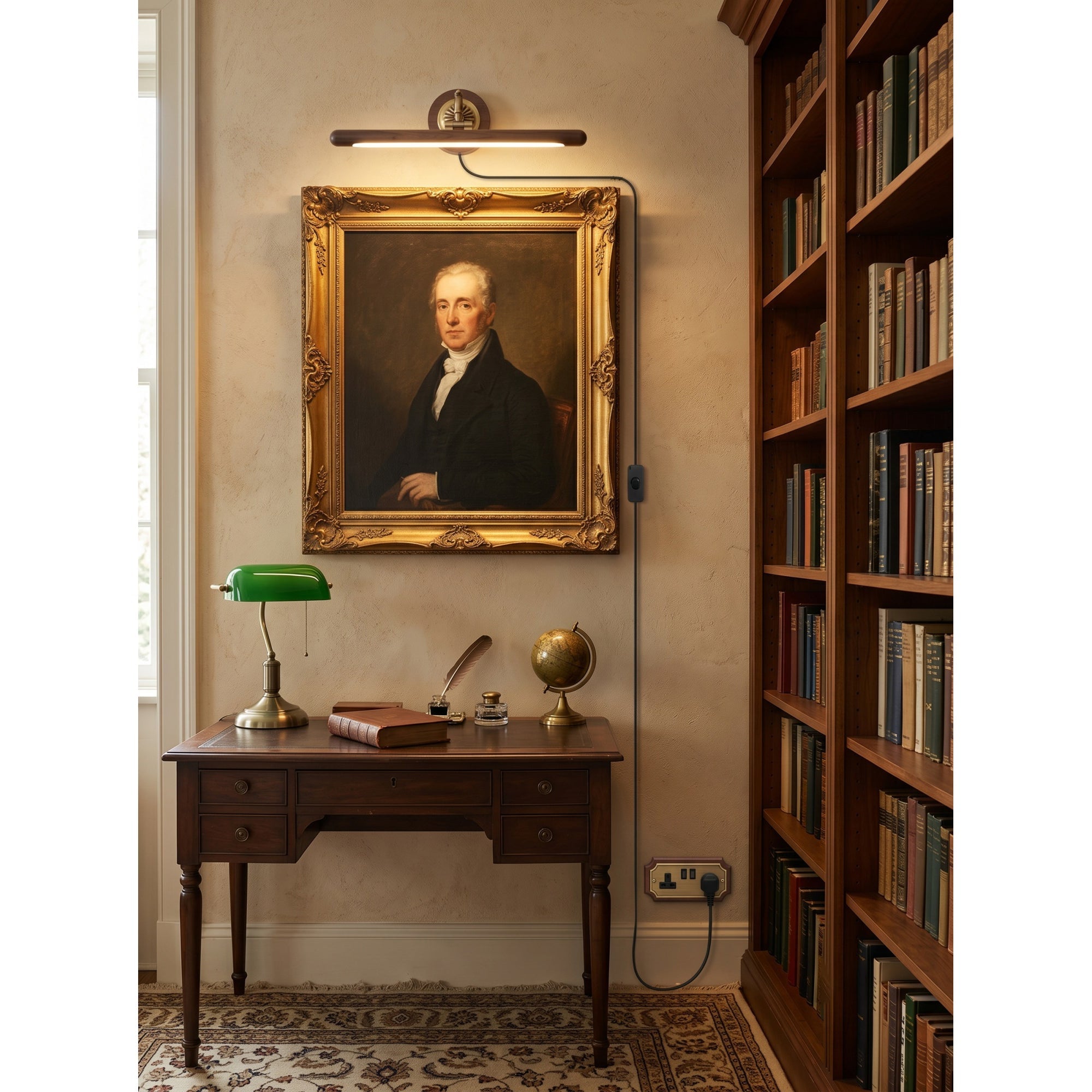 Ember Oak & Co. Adjustable Picture Plug-in Wall Sconce