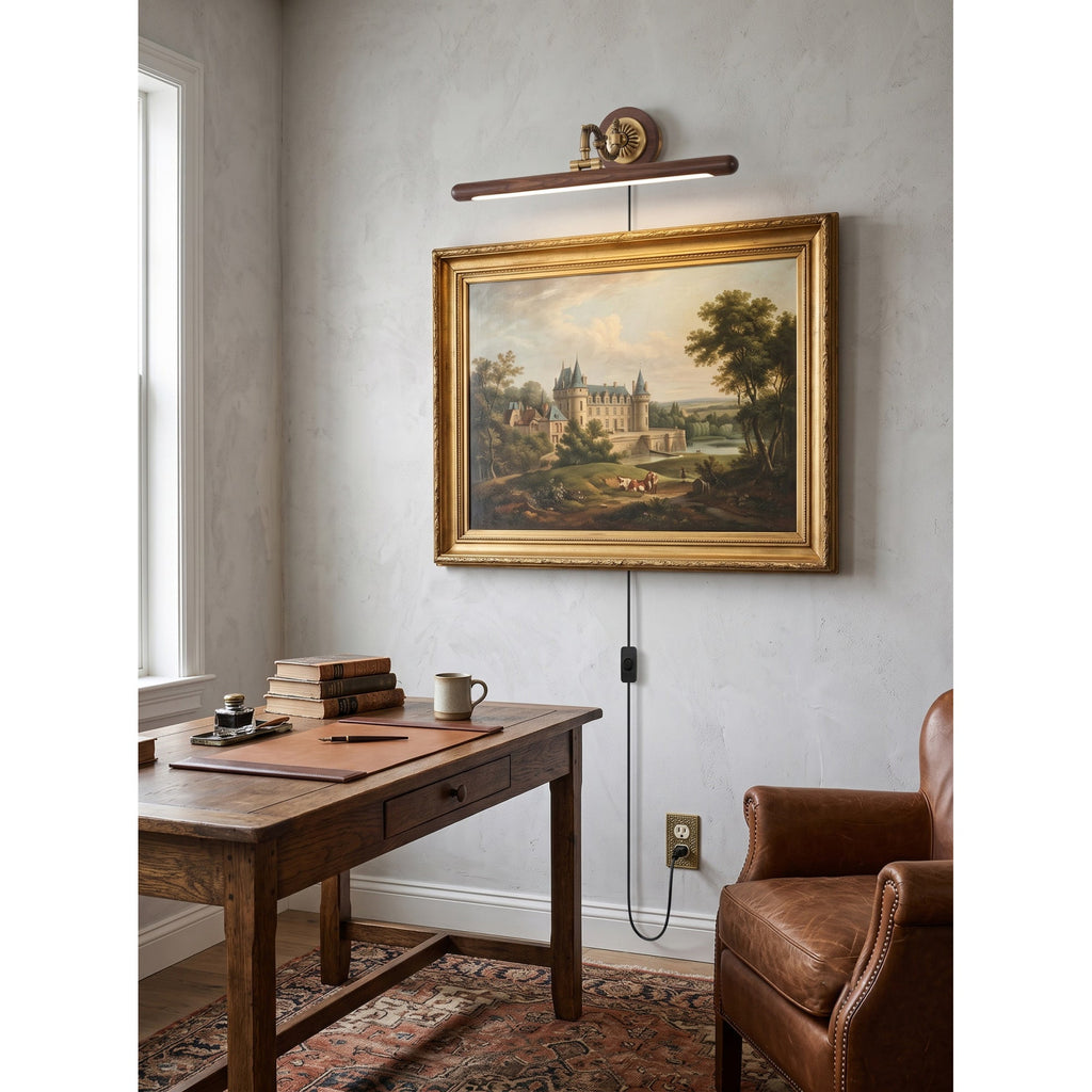 Ember Oak & Co. Adjustable Picture Plug-in Wall Sconce