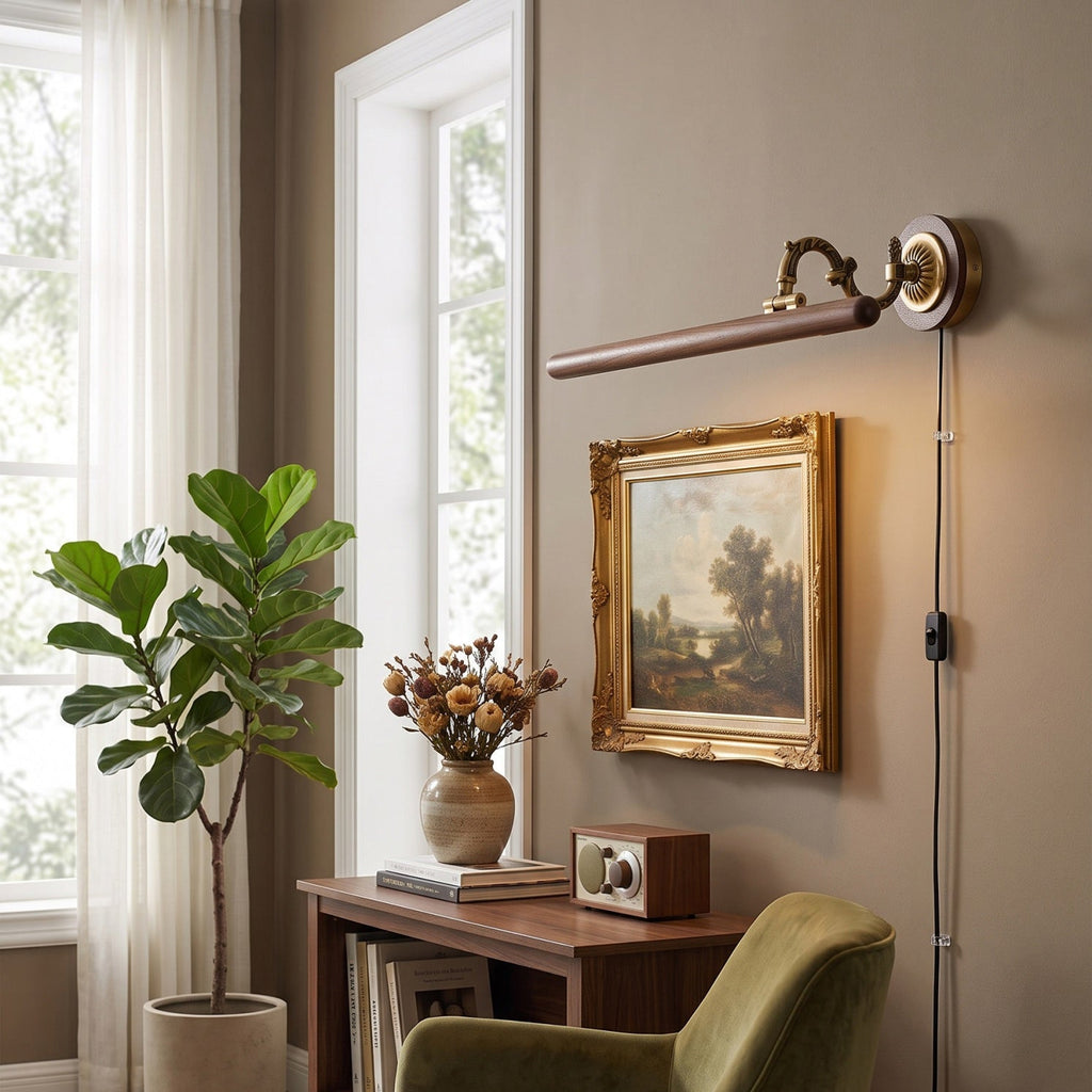 Ember Oak & Co. Adjustable Picture Plug-in Wall Sconce