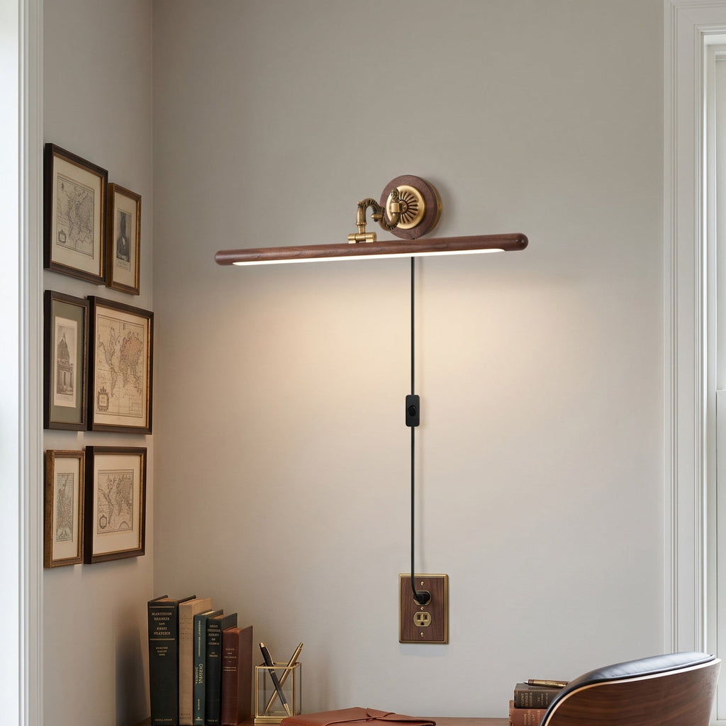 Ember Oak & Co. Adjustable Picture Plug-in Wall Sconce