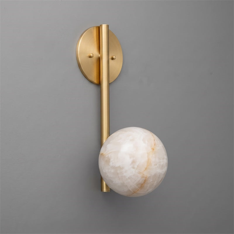 Ember Oak & Co. Adrion 14" Alabaster Wall Sconce