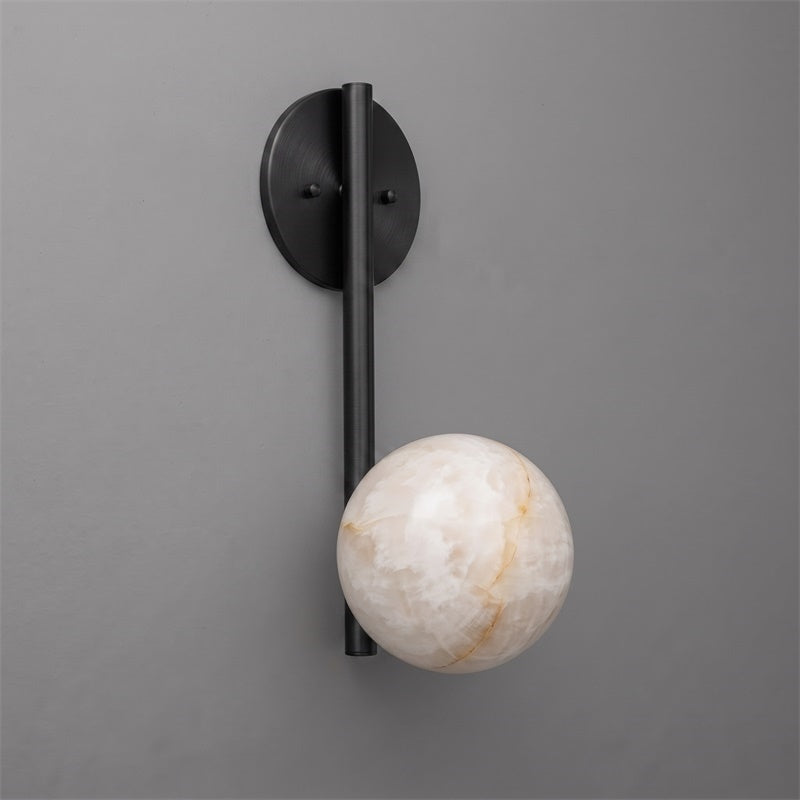Ember Oak & Co. Adrion 14" Alabaster Wall Sconce